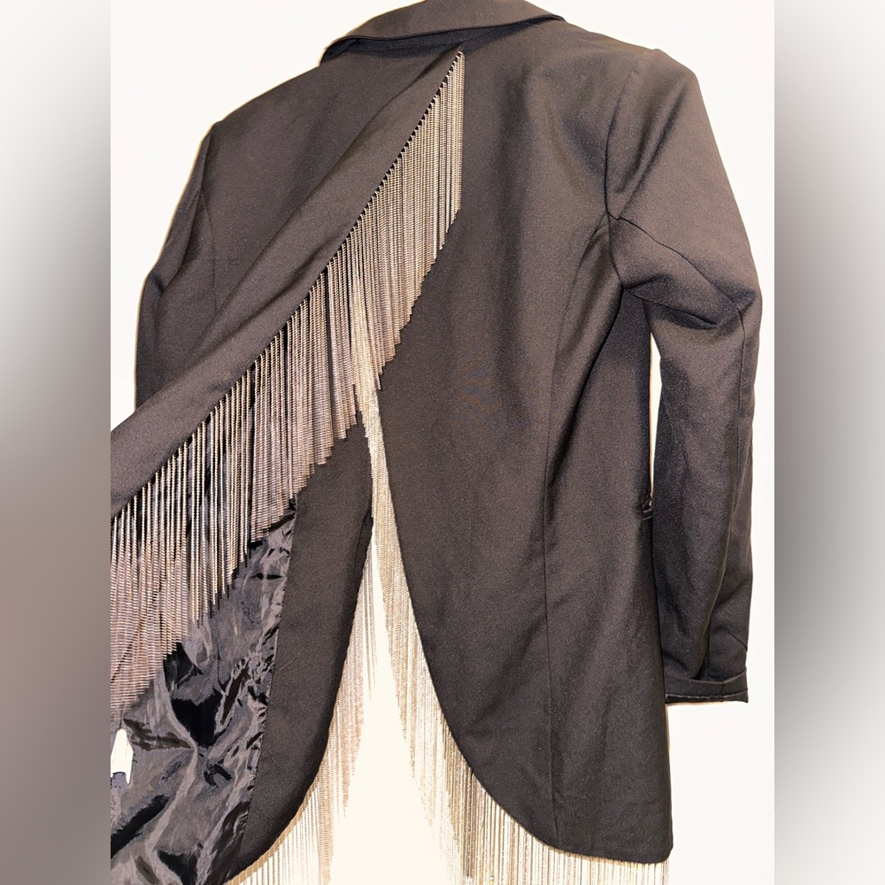 Women’s blazer with silver strings